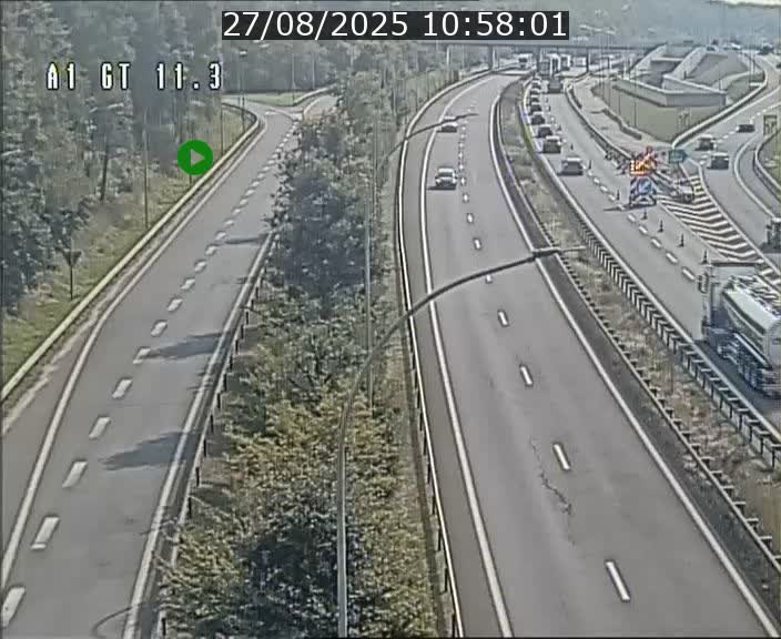 Traffic live webcam Luxembourg Senningerberg - A1 direction Allemagne - BK 11.3