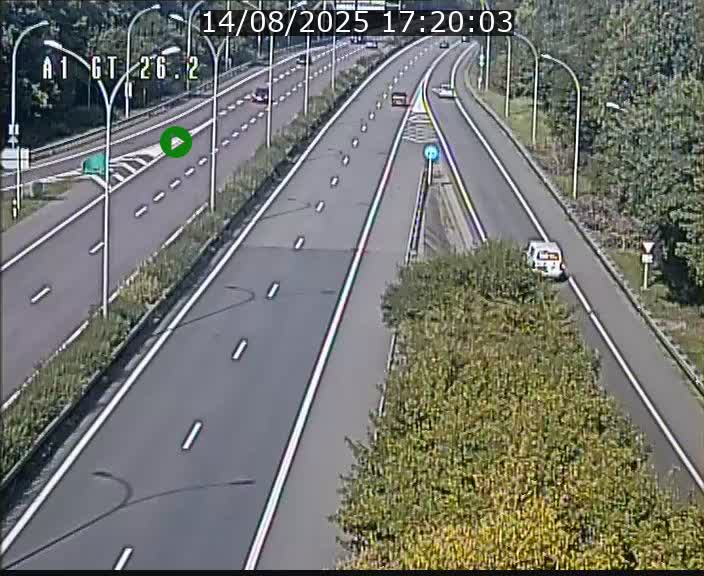 Traffic live webcam Luxembourg Grevenmacher - A1 direction Allemagne - BK 26.2