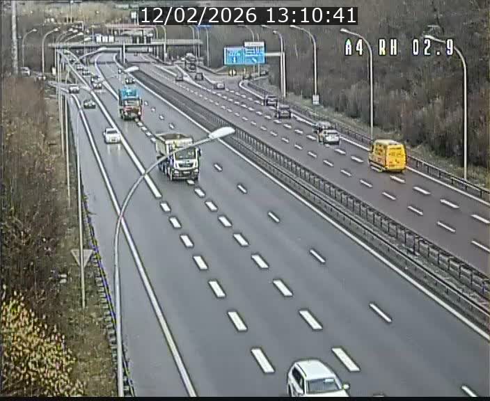 Webcam traffic A4 Luxembourg - BK 2.9 - Croix de Cessange (direction Luxembourg)