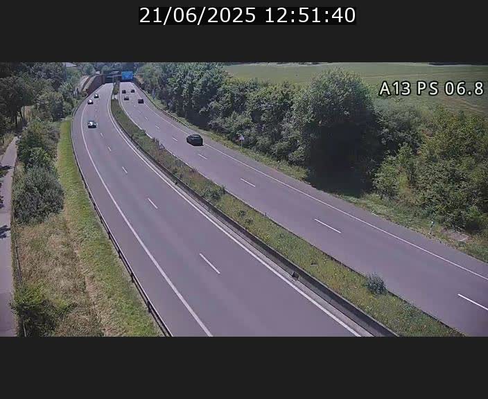 Traffic live webcam Luxembourg Ehlerange - A13 direction Esch-sur-Alzette - BK 6.8