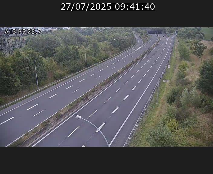 Traffic live webcam Luxembourg Frisange - A13 direction Allemagne - BK 26