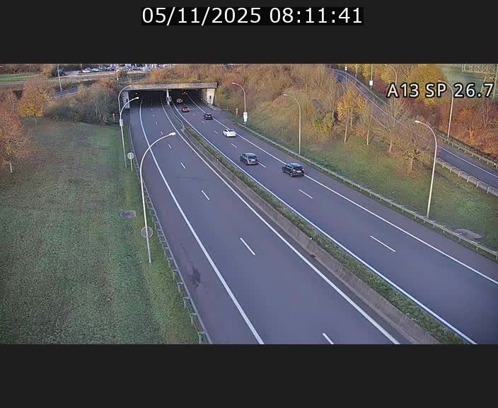 Traffic live webcam Luxembourg Frisange - A13 direction Luxembourg-ville - BK 26.7
