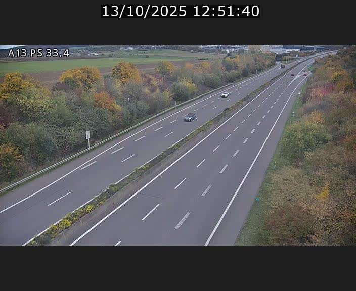 Webcam trafic sur A13 à hauteur de Mondorf-les-Bains en direction d'Altwies