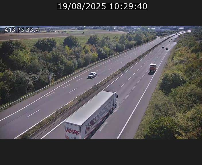 Webcam trafic sur A13 à hauteur de Mondorf-les-Bains en direction d'Altwies