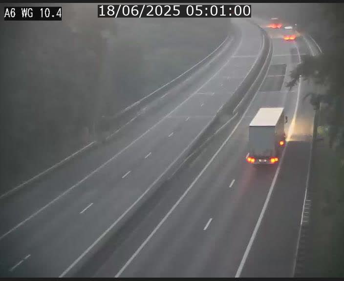 Traffic live webcam Luxembourg Mamer - A6 - BK 10.4 - direction Luxembourg/France/Allemagne