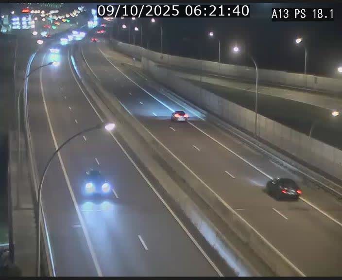 Traffic live webcam Luxembourg Dudelange - A13 direction Croix de Bettembourg - BK 18.1
