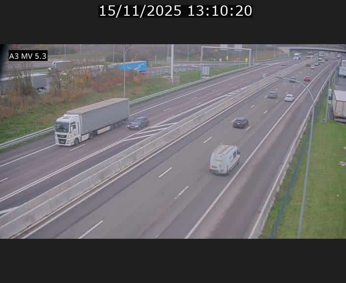 Webcam à l'Aire de Berchem au Luxembourg sur l'A3. Vue orientée vers la France