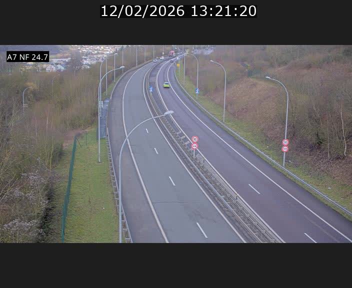 Caméra trafic Luxembourg - A7, Schieren direction Mersch