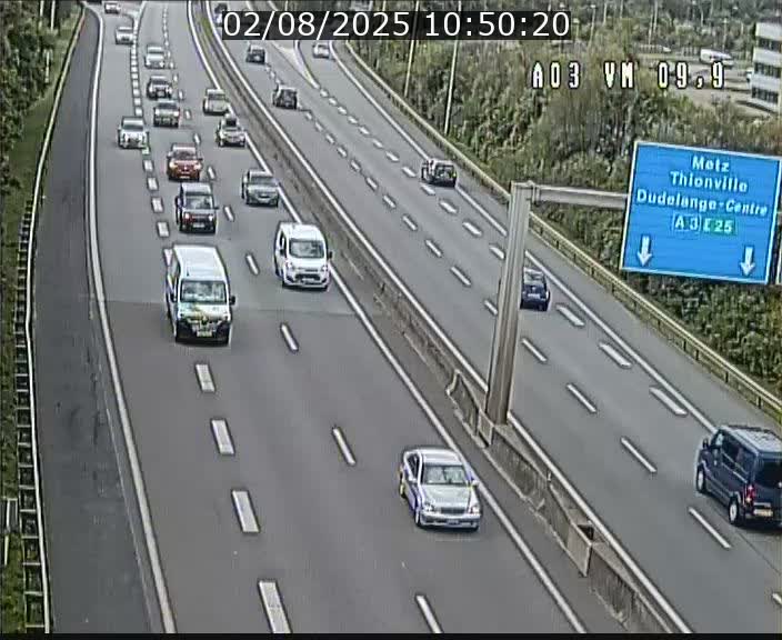 Webcam Autoroute à la Croix de Bettembourg - A3 - BK 9.9 - direction France