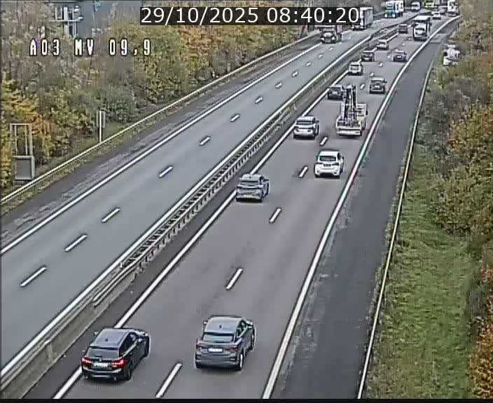 Webcam Autoroute à la Croix de Bettembourg - A3 - BK 9.9 - direction Luxembourg-Ville