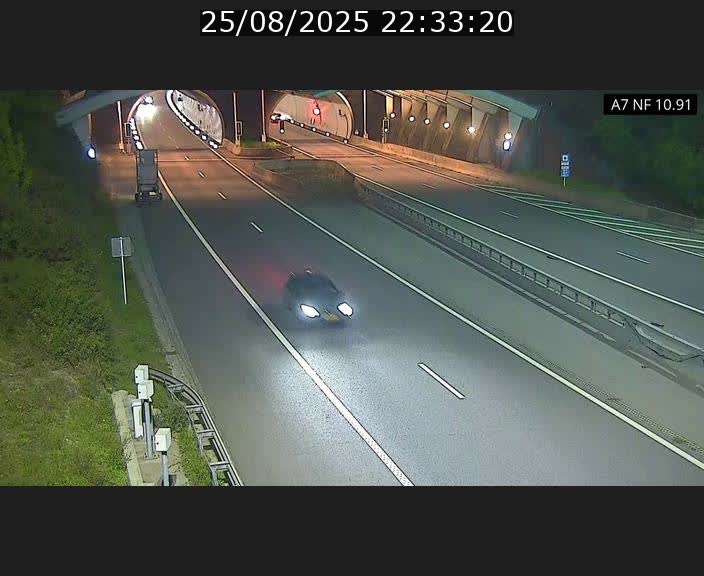Caméra trafic Luxembourg - A7, Tunnel Gousselerbierg, entrée sud, direction Mersch