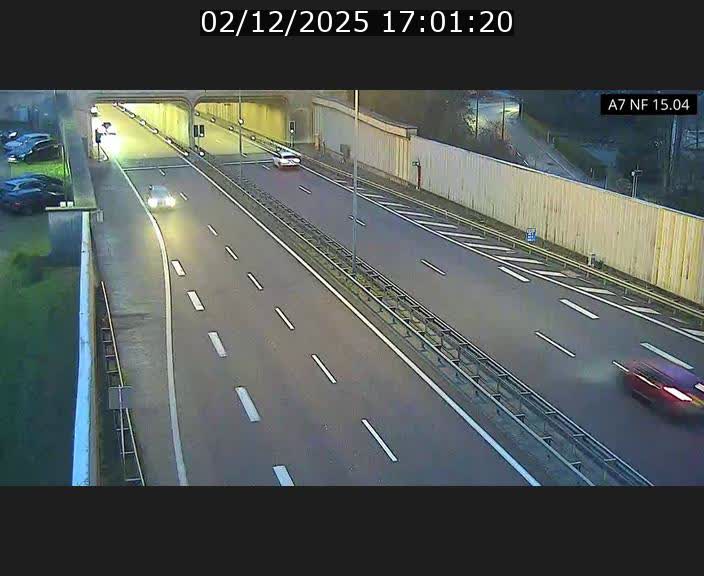 Caméra trafic Luxembourg - A7, Tunnel Mersch, entrée sud, direction Ettelbruck