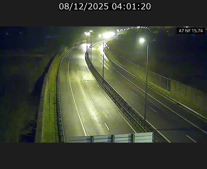 Caméra trafic Luxembourg - A7, Tunnel Mersch, entrée nord, direction Lorentzweiler