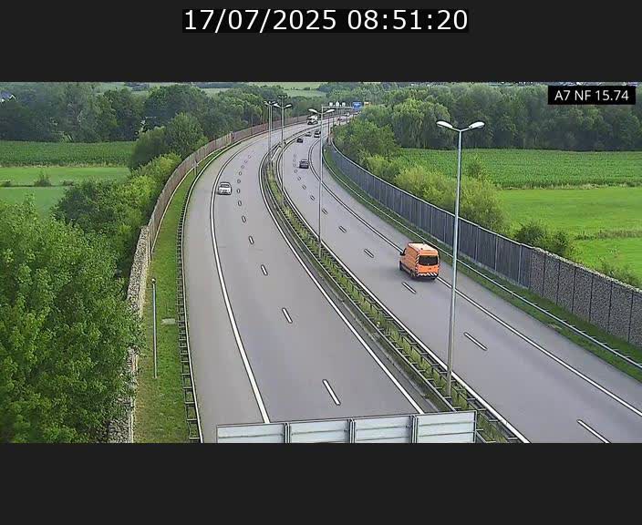 Caméra trafic Luxembourg - A7, Tunnel Mersch, entrée nord, direction Lorentzweiler