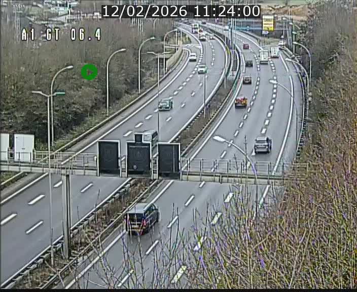 Traffic live webcam Luxembourg Hamm - A1 direction Sandweiler - BK 6.4