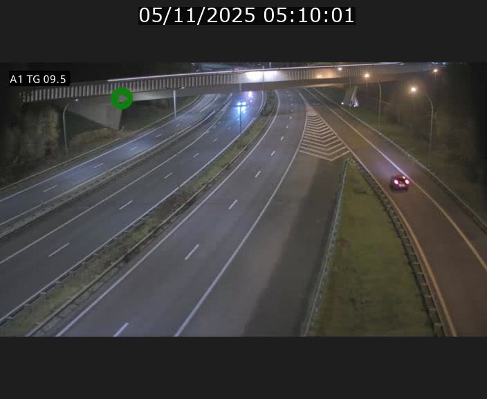 Traffic live webcam Luxembourg Jonction Grünewald - A1 direction Luxembourg-ville - BK 9.5