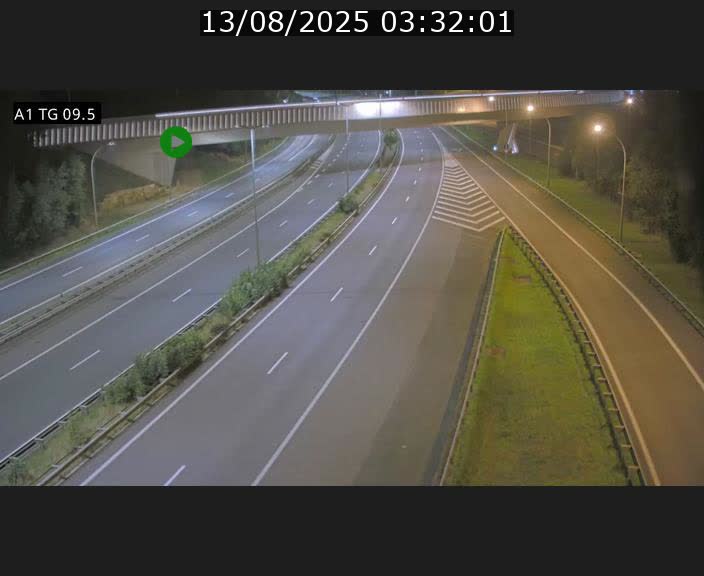 Traffic live webcam Luxembourg Jonction Grünewald - A1 direction Luxembourg-ville - BK 9.5