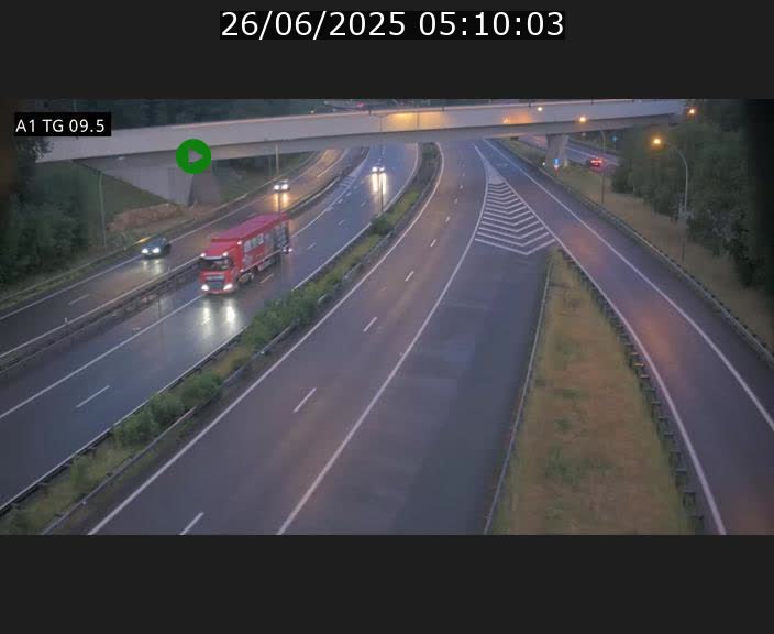 Traffic live webcam Luxembourg Jonction Grünewald - A1 direction Luxembourg-ville - BK 9.5