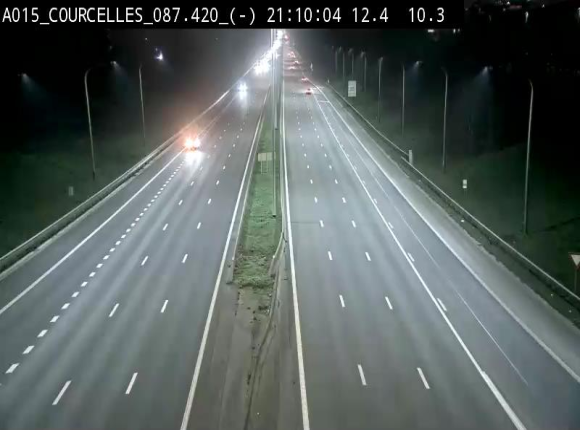 Webcam autoroute Belgique - Viesville - E42 direction Mons - BK 84.35
