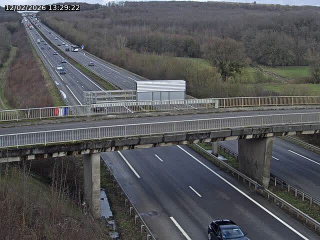 Caméra autoroute France - A31, Zoufftgen direction Luxembourg-ville, à la frontière entre la France et le Luxembourg