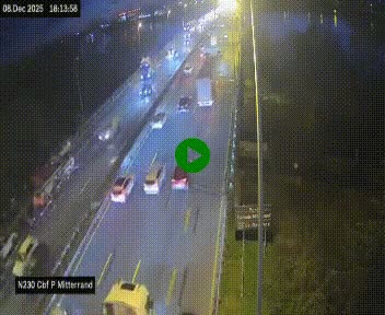 Webcam sur le périphérique de Bordeaux à l'est de la ville. Caméra située sur le Pont Mitterand sur la N230