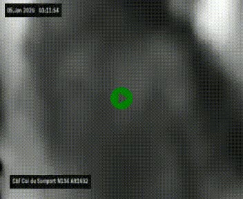 Webcam au col du Somport, côté français, sur la N134, dans les Pyrénées, en direction de l'Espagne, à 1632 mètres d'altitude