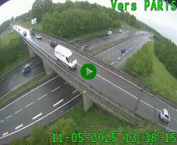 Clone of Caméra routière sur l'autoroute A20 au nord de Limoges, à la jonction avec la N520. Vue orientée vers Paris