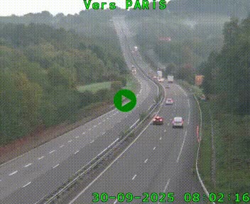 Caméra routière sur l'autoroute A20 à Bessines-sur-Gartempe. Vue orientée vers Paris