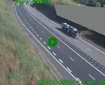Caméra routière sur l'autoroute A20 à Saint-Pardoux-l'Ortigier, à la jonction avec l'A89. Vue orientée vers Paris