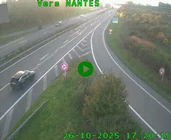Webcam N147 au nord de Poitiers et à la jonction avec la A10