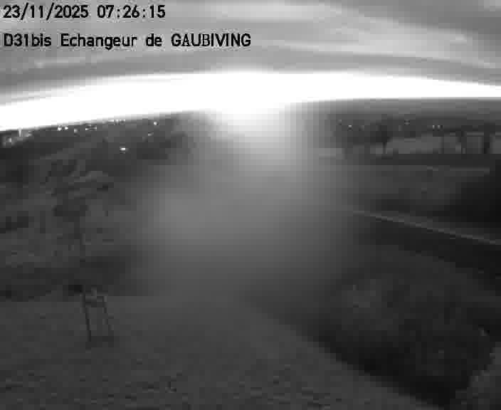 Dispositif d’observation sur D31bis (France) à Gaubiving, en direction de Sarreguemines, offrant une visualisation fiable des conditions de circulation.