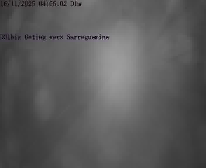 Webcam installée le long de D31bis (France) à Oeting, pointée vers Sarreguemines, utile pour suivre précisément les conditions de trafic.