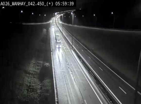 Webcam autoroute A26/E25 à hauteur de Manhay, à la jonction avec la N651 en direction de Luxembourg - BK 42.4