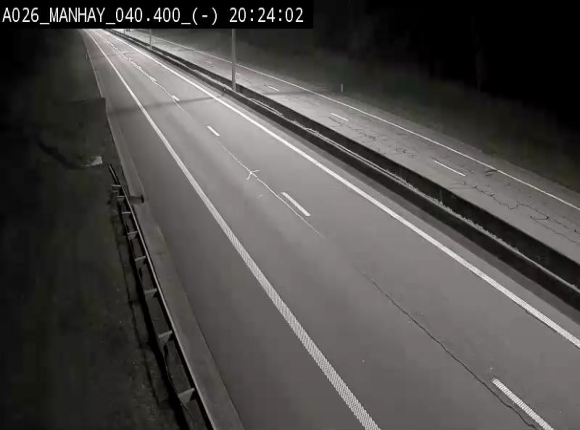 Webcam autoroute A26/E25 à hauteur de Manhay, après la jonction avec la N651 en direction de Liège - BK 40.4