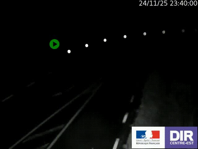 Webcam sur le col Pin Bouchain, vue orientée vers Roanne, en provenance de Lyon sur la nationale 7 (N7)