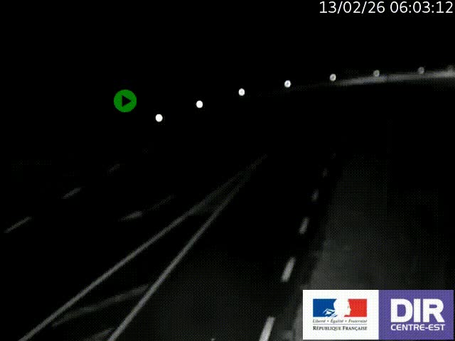 Webcam sur le col Pin Bouchain, vue orientée vers Roanne, en provenance de Lyon sur la nationale 7 (N7)