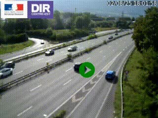 Webcam sur la Nationale 201 à hauteur de la sortie Chambéry-Nord, avant à la jonction entre l'A41 et l'A43, en direction de Lyon