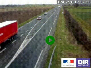 Webcam routière sur la RN7 à hauteur de Toulon-sur-Allier, entre Moulins et Vichy