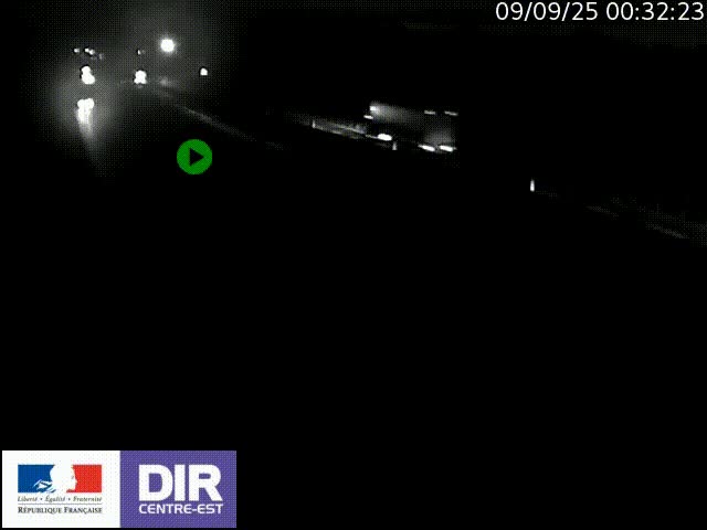 Caméra trafic à la jonction entre l'A46 (Rocade-est de Lyon) et l'A42 à hauteur de Vault-en-Velin en direction de Marseille