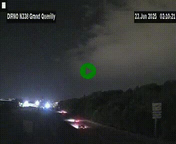 Webcam routière sur N338 à hauteur de Grand-Quevilly en périphérie de Rouen. Vue orientée vers Rouen