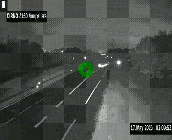 Webcam autoroute A150 à hauteur de La Vaupalière en périphérie de Rouen. Vue orientée vers Rouen