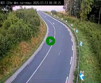 Webcam en haut de la Côte des Carreaux sur la N31 à Avesnes-en-Bray. Vue orientée vers Rouen