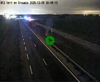 Webcam à hauteur de Vert-en-Drouais sur la N12, en périphérie de Dreux. Vue orientée vers Alençon