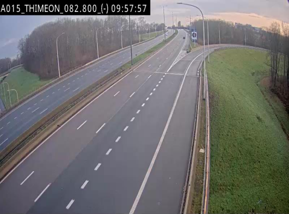 Caméra trafic Belgique - Thiméon - E42, jonction avec A54 (E420) direction La Louvière/Charleroi - BK 82.82
