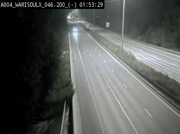 Webcam sur l'E411 à proximité de la jonction avec l'E42 à Warisoulx. Vue orientée vers le nord