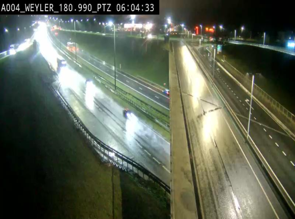 Webcam à la jonction entre la N81 et l'E411 à hauteur de la sortie 32 Longwy/Messancy à Arlon. Vue orientée vers Bruxelles