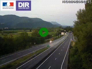 Caméra trafic à Meylan sur la Rocade-Sud de Grenoble en direction d'Aix-en-Provence
