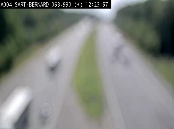 Webcam sur l'E411 à hauteur de la jonction avec la N4 à la sortie de Namur. Vue orientée vers Luxembourg