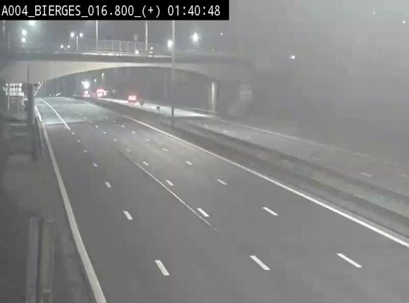 Webcam à Wavre, à hauteur de la sortie 5 Bierges. Vue orientée vers Namur