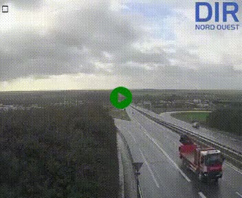 Webcam au début de l'A84 sur le périphérique Ouest de Caen (N814) à hauteur de la sortie 9, Porte de Bretagne